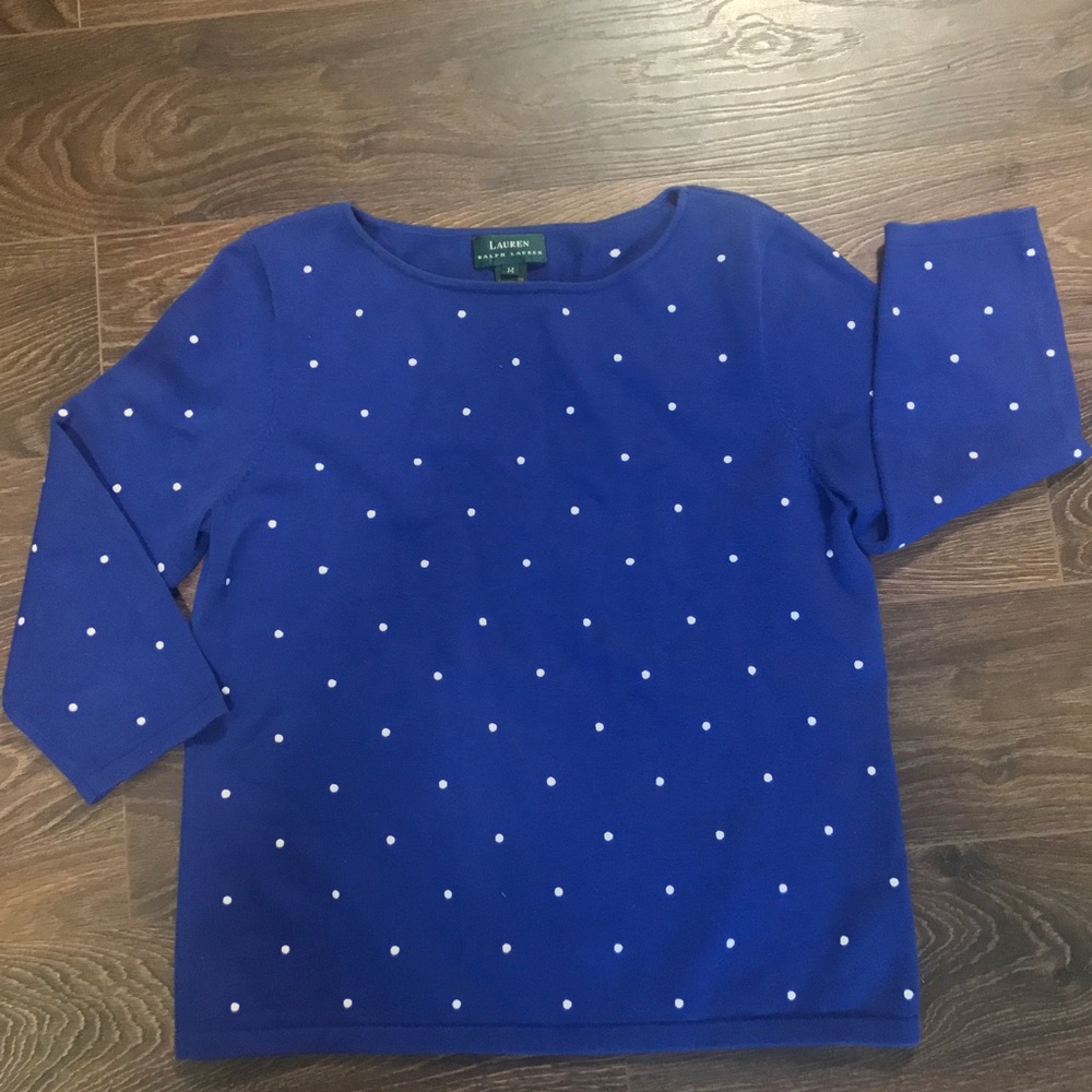 Blue and white Ralph Lauren Medium woman's sweater